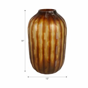 HOUSTONCREST BROWN GLASS VASE 19 (IN) 10
