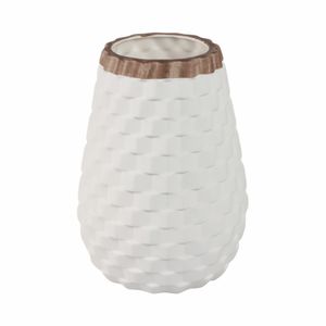 GORTONRUN WHITE VASE 9 (IN) 5