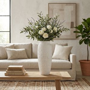 BENNETSIDE WHITE VASE 20 (IN) 11