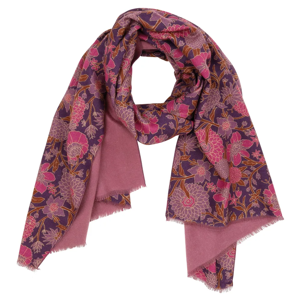 Capri Plum Reversible Wrap Scarf