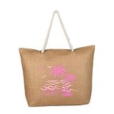 LARGE TOTE W ROPE HANDLE & JUTE - PASTEL TIE-DYE 1