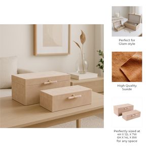 HAVENGATE SET OF 2 TAN BOXES 6 (IN) 10
