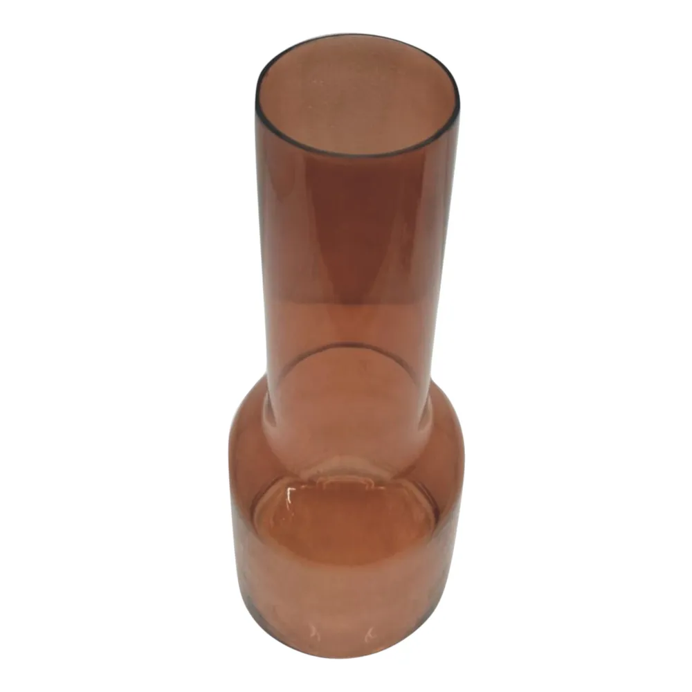 HOLLISBEACH BROWN GLASS VASE 16 (IN)