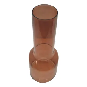 HOLLISBEACH BROWN GLASS VASE 16 (IN) 3