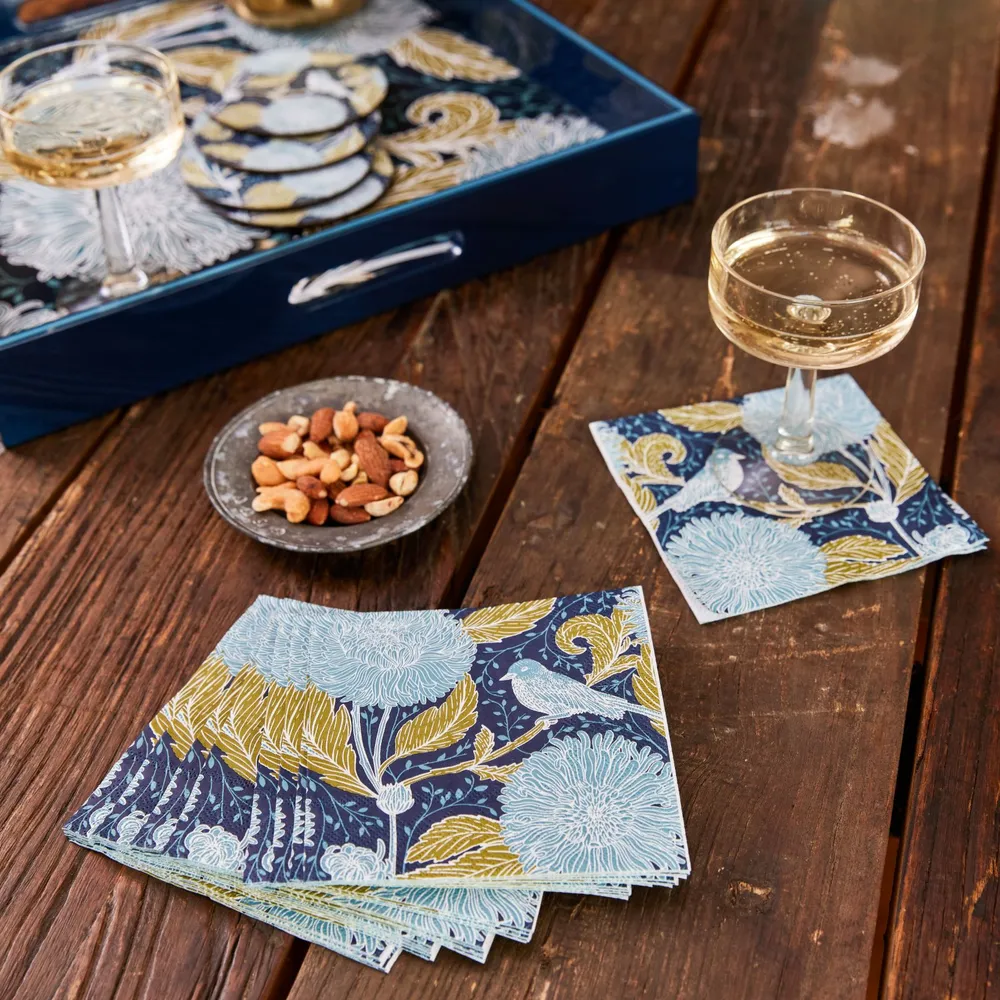 Chrysanthemum Bird Paper Cocktail Napkins (Pack of 25)