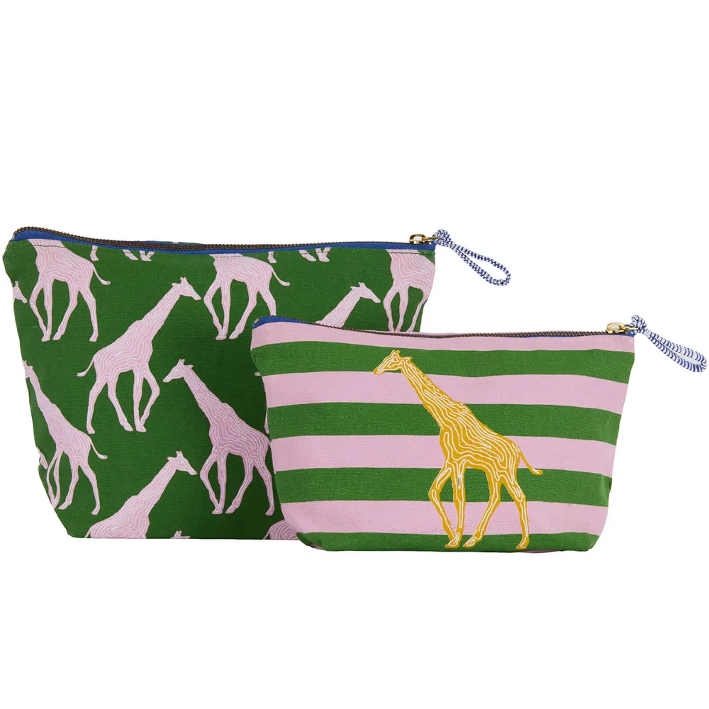 Giraffe Essential Canvas Pouch Set of 2