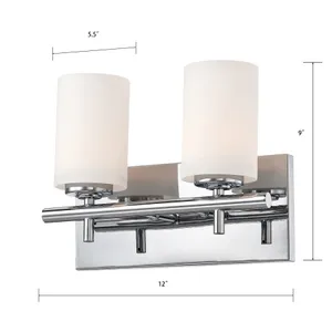 Barro 11.9'' Wide 2-Light Vanity Light - Chrome 2