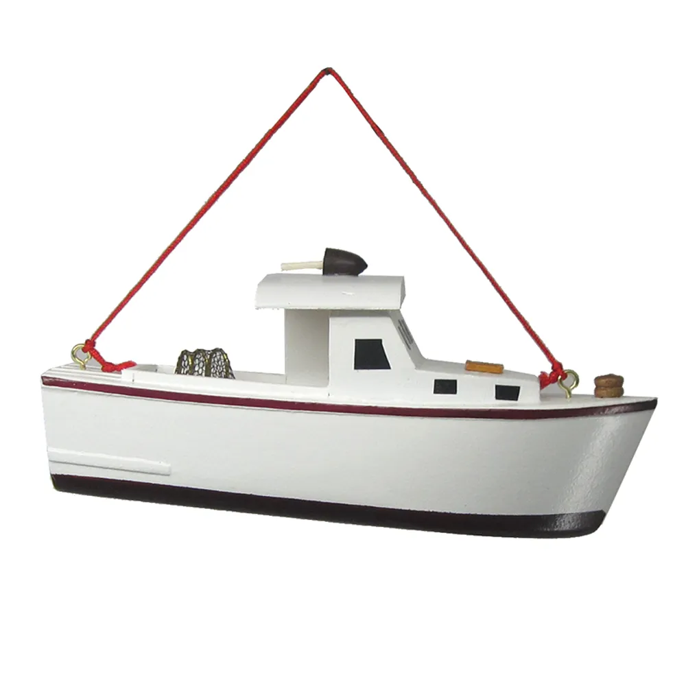 5" LOBSTER BOAT CHRISTMAS ORNAMENT