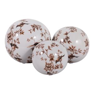 MAXBROOK SET OF 3 BROWN ORBS 6 (IN) 5