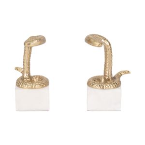 COLEROSE SET OF 2 GOLD BOOKENDS 8 (IN) 1