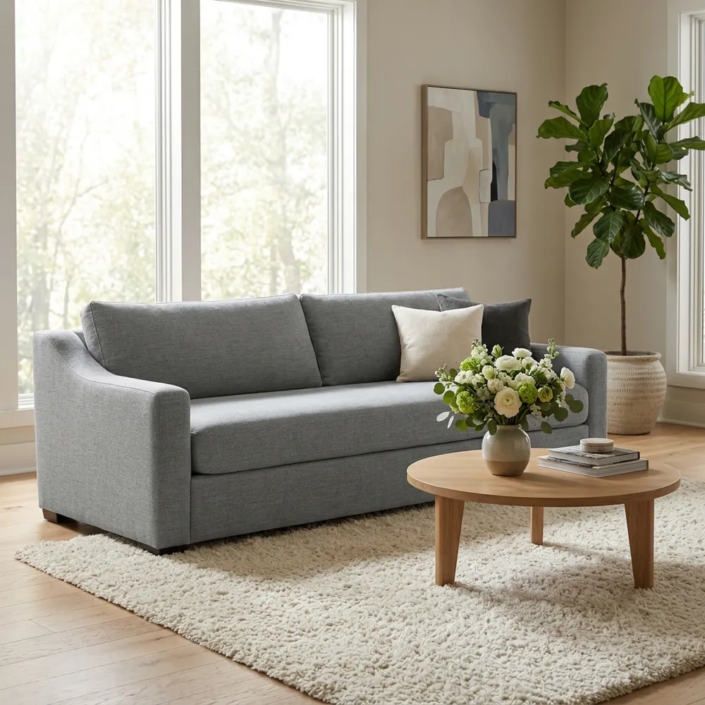 ROMANTON GRAY SOFA 95 (IN)