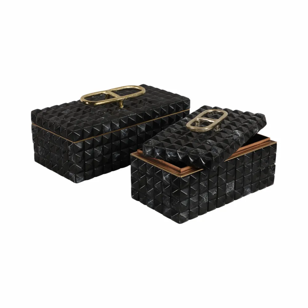 FABIANMILL SET OF 2 GRAY BOXES 6 (IN)