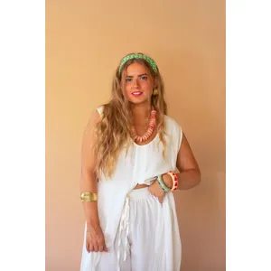 Sleeveless Split-Front Tunic / Cotton 5