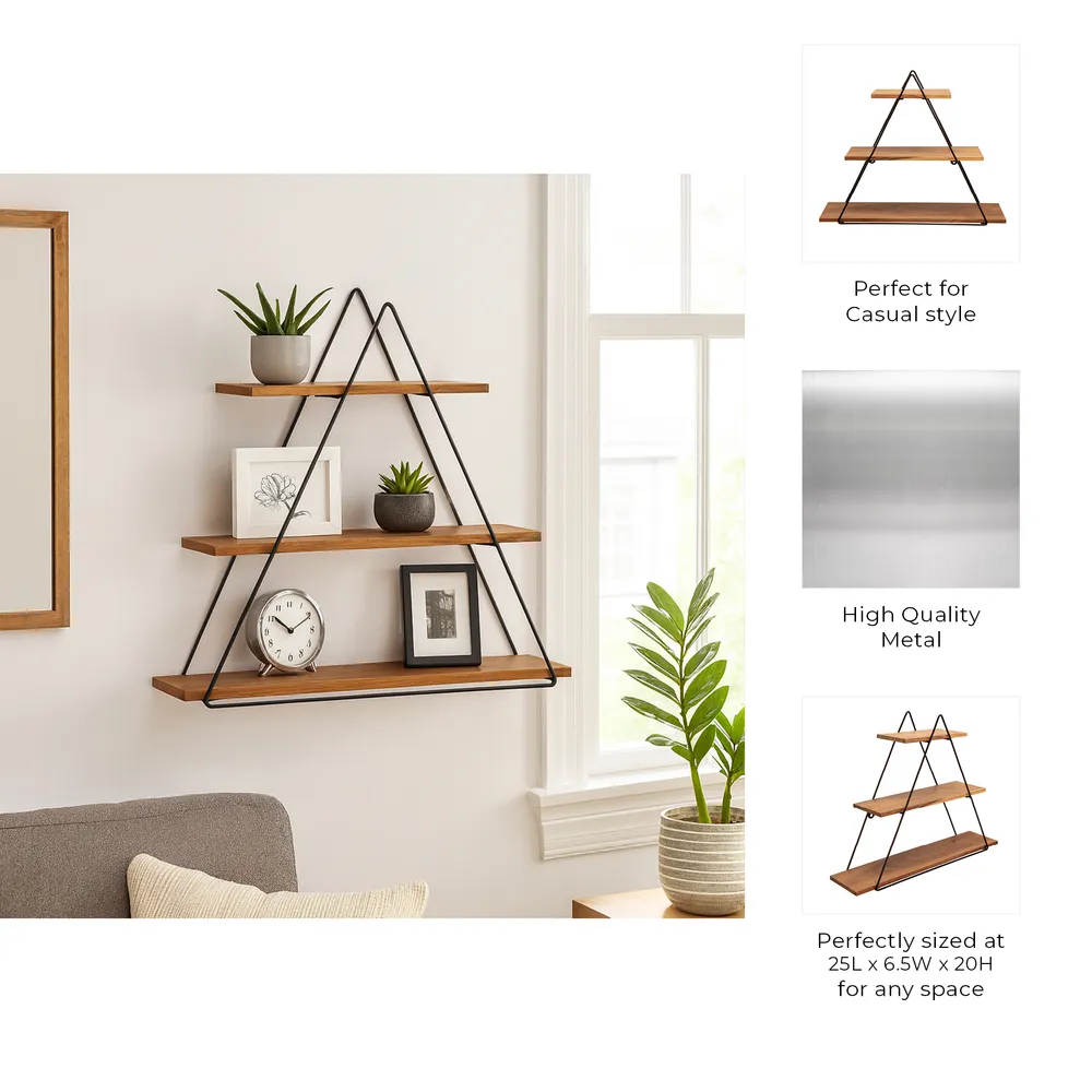 DAYTONMILL BROWN WALL SHELF 20 (IN)