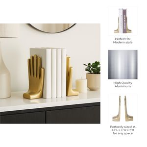 CLEOWAY SET OF 2 GOLD BOOKENDS 7 (IN) 9