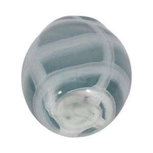9" SLIM SWIRLED VASE, BLUE/WHITE 8