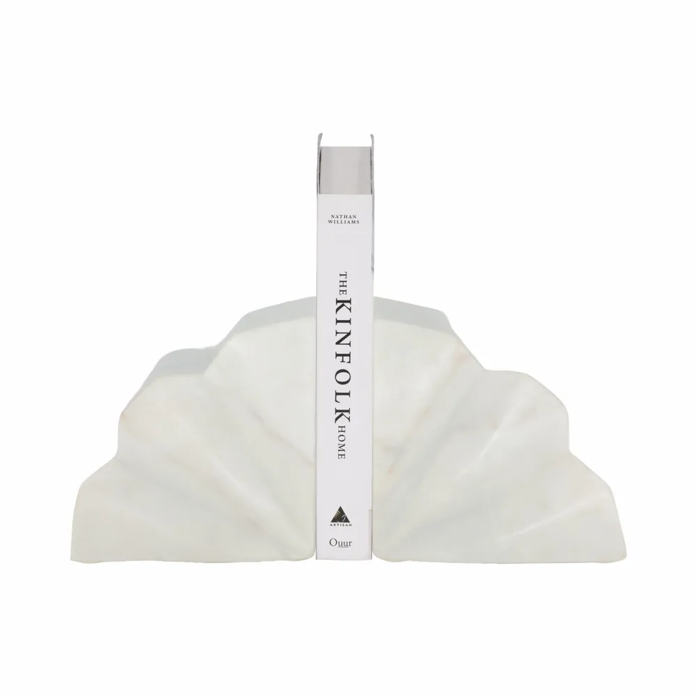 HENSONHOLM SET OF 2 WHITE BOOKENDS 6 (IN)
