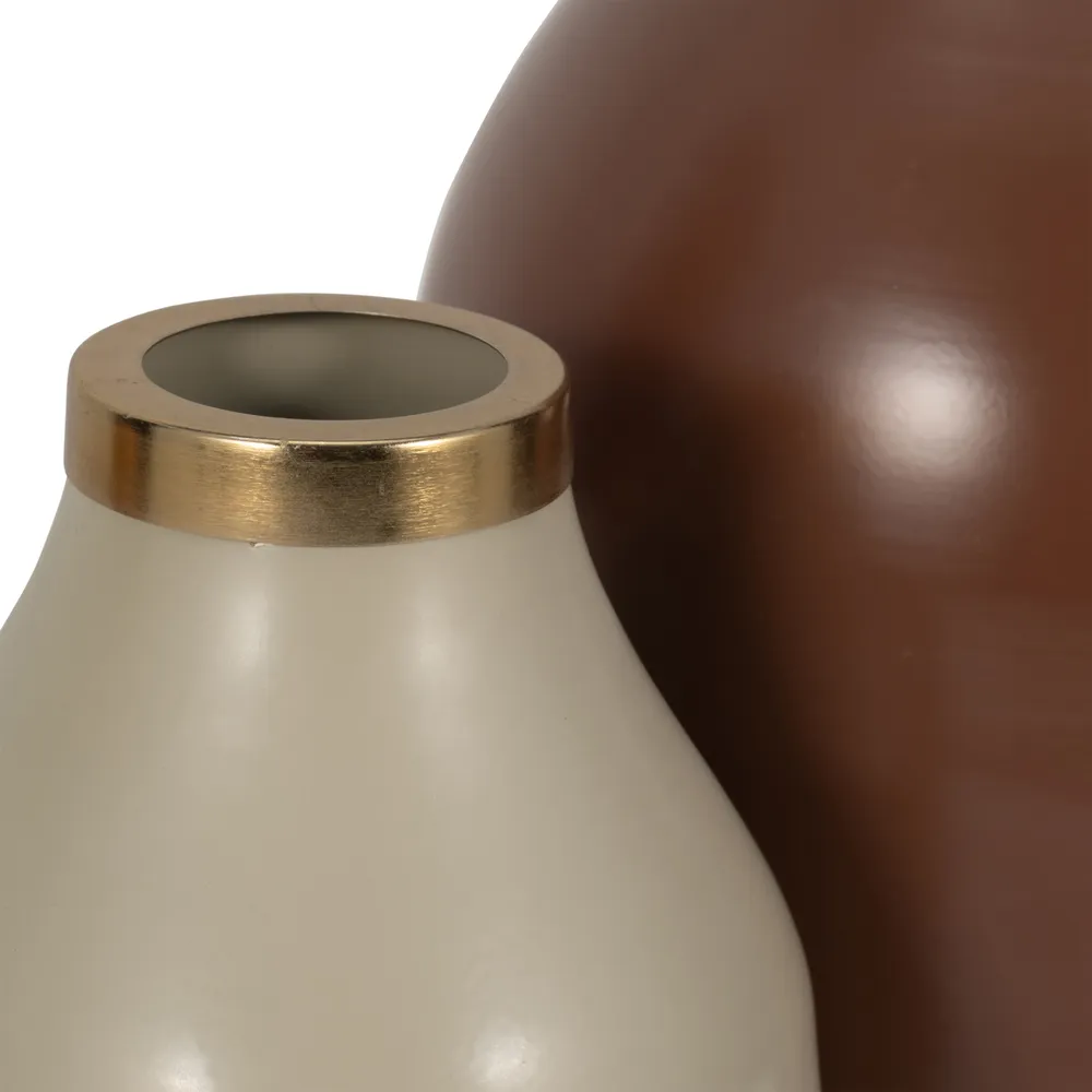 DUFFYHOLM SET OF 3 TAN VASES 12 (IN)