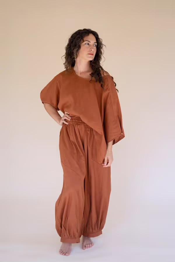 Drawstring Balloon Pant / Cinnamon