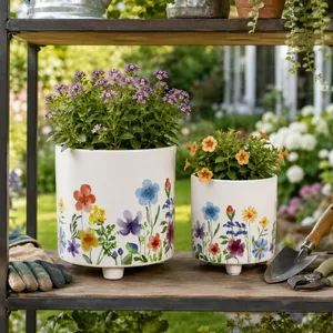 ALMAWAY SET OF 2 PURPLE PLANTER 8 (IN) 12