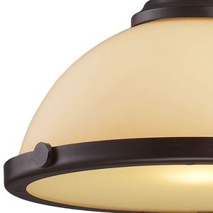 Chadwick 13'' Wide 1-Light Pendant - Oiled Bronze with Off White 2