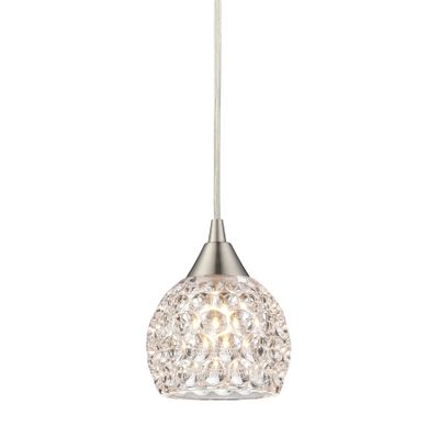 Kersey 5″ Wide 1-Light Mini Pendant - Satin Nickel