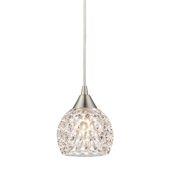 Kersey 5'' Wide 1-Light Mini Pendant - Satin Nickel