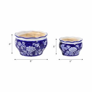 HENLEYDALE SET OF 2 BLUE PLANTER 6 (IN) 6