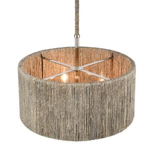 Abaca 18'' Wide 4-Light Chandelier - Polished Nickel 6