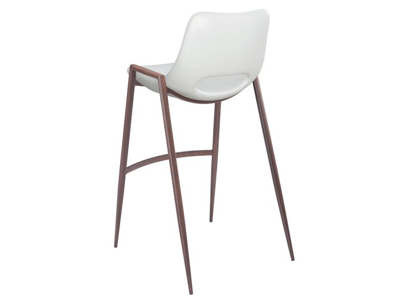 Desi Barstool White & Walnut 6