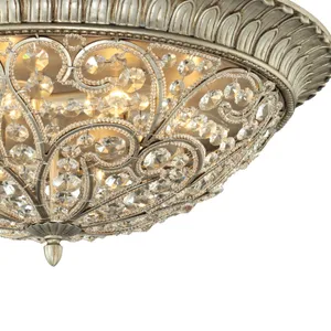 Andalusia 24'' Wide 8-Light Flush Mount - Aged Silver 4