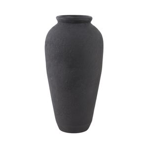 18X9" TERRACOTTA FLOOR VASE, BLACK 1