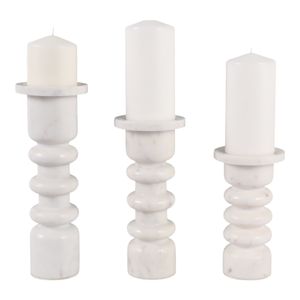STONERIDGE SET OF 3 WHITE CANDLESTICK 12 (IN) 3