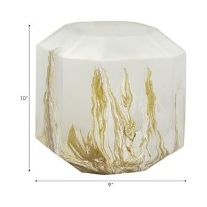 RAESTONE IVORY GLASS VASE 10 (IN) 9