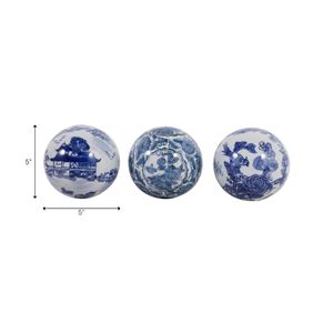 TRENTONSHAW SET OF 3 BLUE ORBS 5 (IN) 9