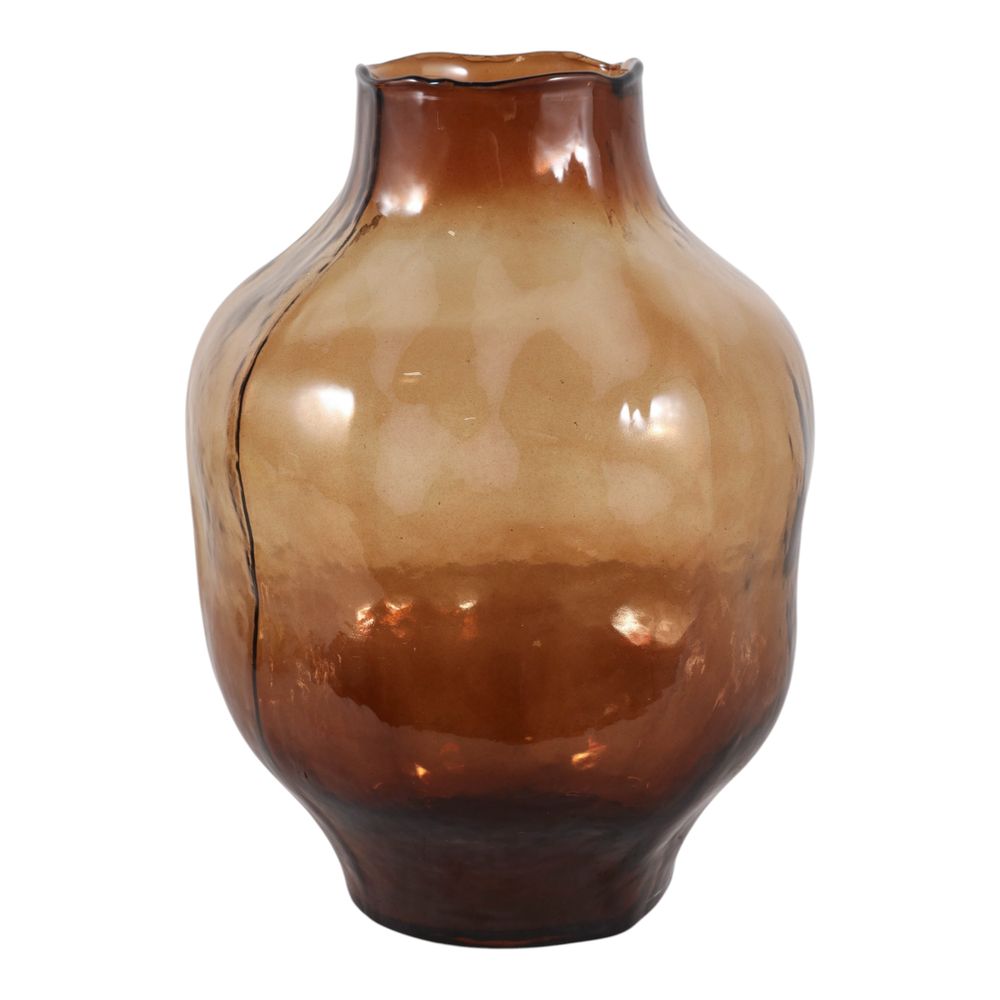 SARAHCLIFF BROWN GLASS VASE 13 (IN)
