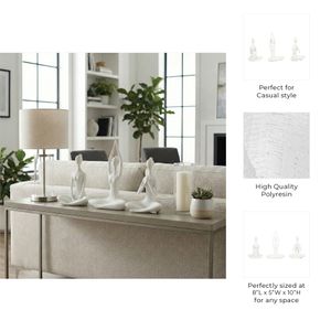 HUNTERHAM SET OF 3 WHITE DECOR 10 (IN) 10