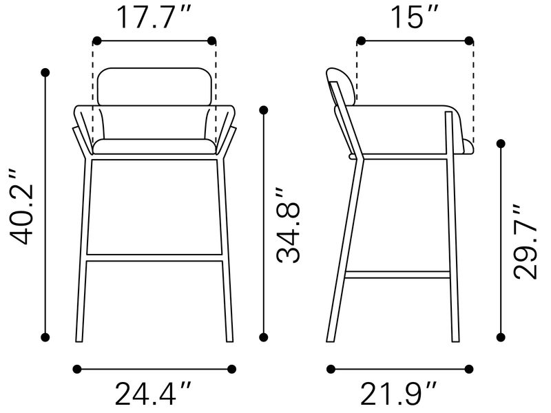 Bremor Barstool Slate Gray 10