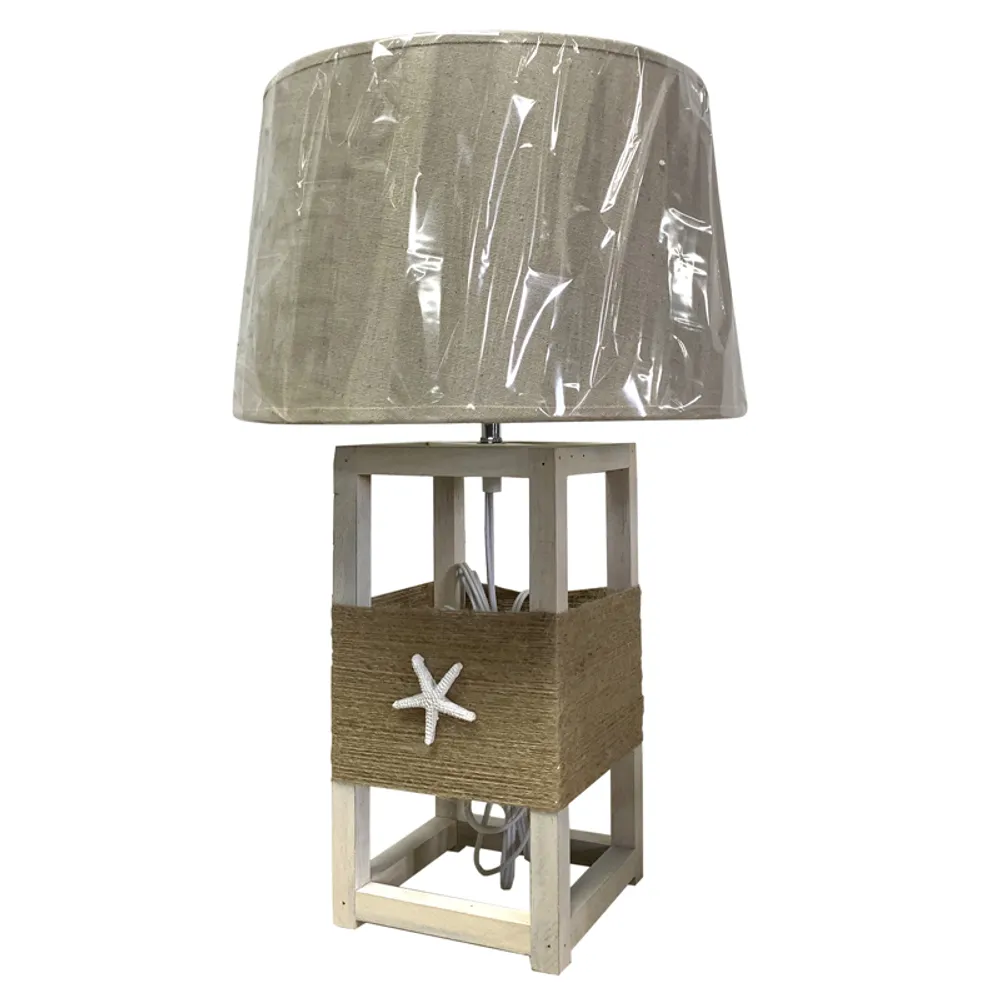 20-1/2" ROPE WRAPPED STARFISH LAMP