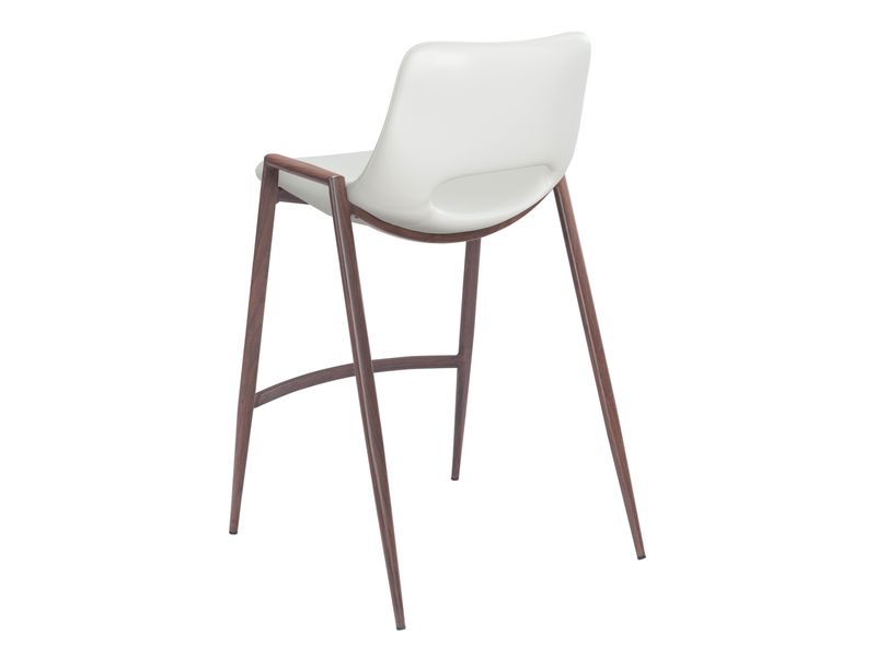 Desi Counter Stool White & Walnut 6
