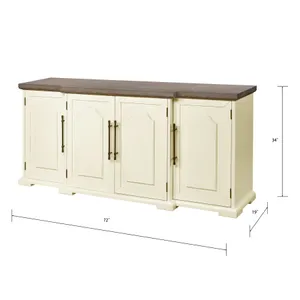 Locksmith Credenza - 4 Door Cream 2
