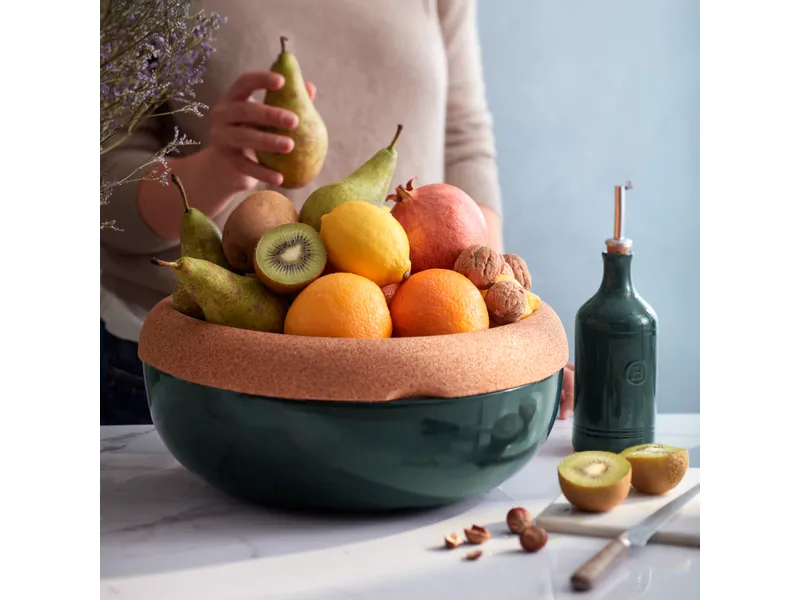 EMILE HENRY Large Storage Bowl, 6.5L/6.9qt, 14.2x14.2x6.1"/36x36x15.5cm, Cedar 2