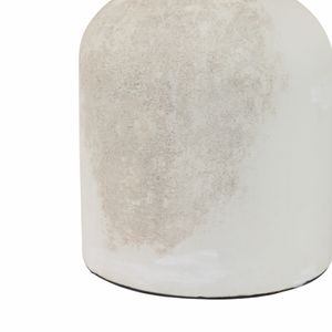 19" ASYMMETRICAL EARED TERRACOTTA VASE, WHITE 6