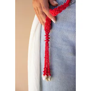 Seeded-Bead Belt / Saffron 6