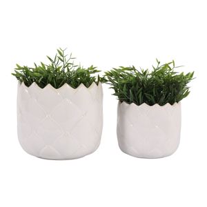 FULTONPARK SET OF 2 IVORY PLANTER 7 (IN) 3