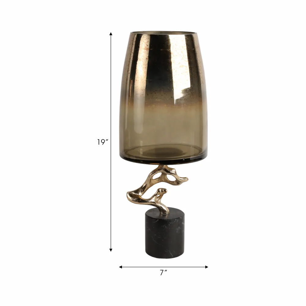 CARTERLAND GOLD GLASS VASE 19 (IN)