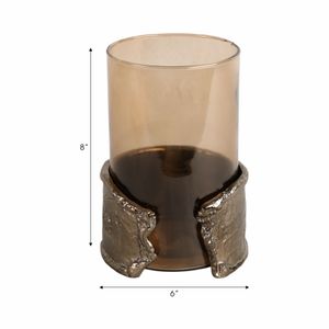 BAXTERMILL BROWN CANDLE HOLDER 8 (IN) 10