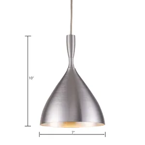 Spun Aluminum 7'' Wide 1-Light Mini Pendant - Aluminum 2