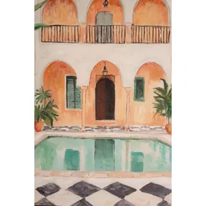 Framed Moroccan Hotel Painting 4