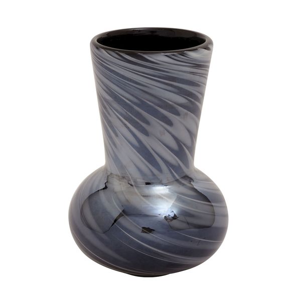 Black Feathered Vase - Small Black